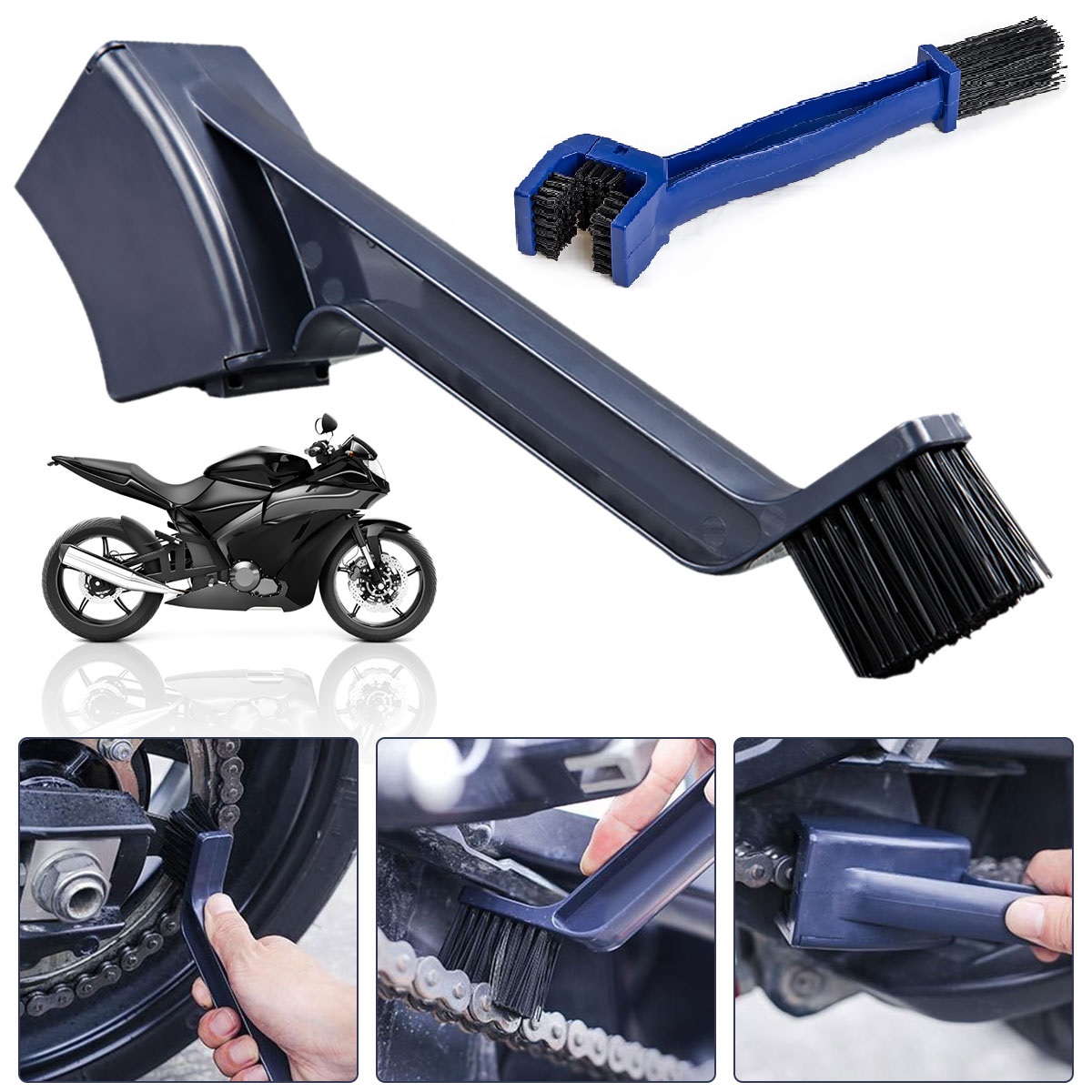 Motorcycle Gear Up - Motorcycle Bike Chain Cleaner Dubbele Hoofden