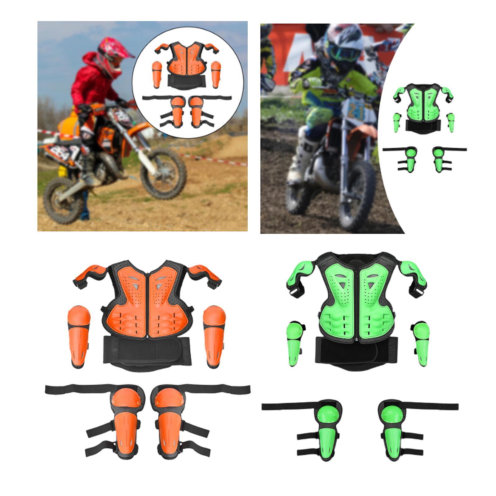 Motorcycle Gear Full Suit - Kinderen Motorcross Uitrusting Set Beschermvest Borst