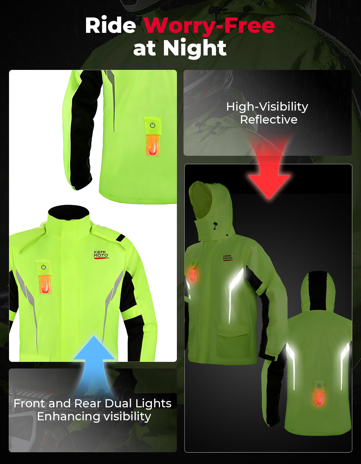 KEMIMOTO Unisex waterdichte re - Motorcycle Gear Rain recensie en prijs