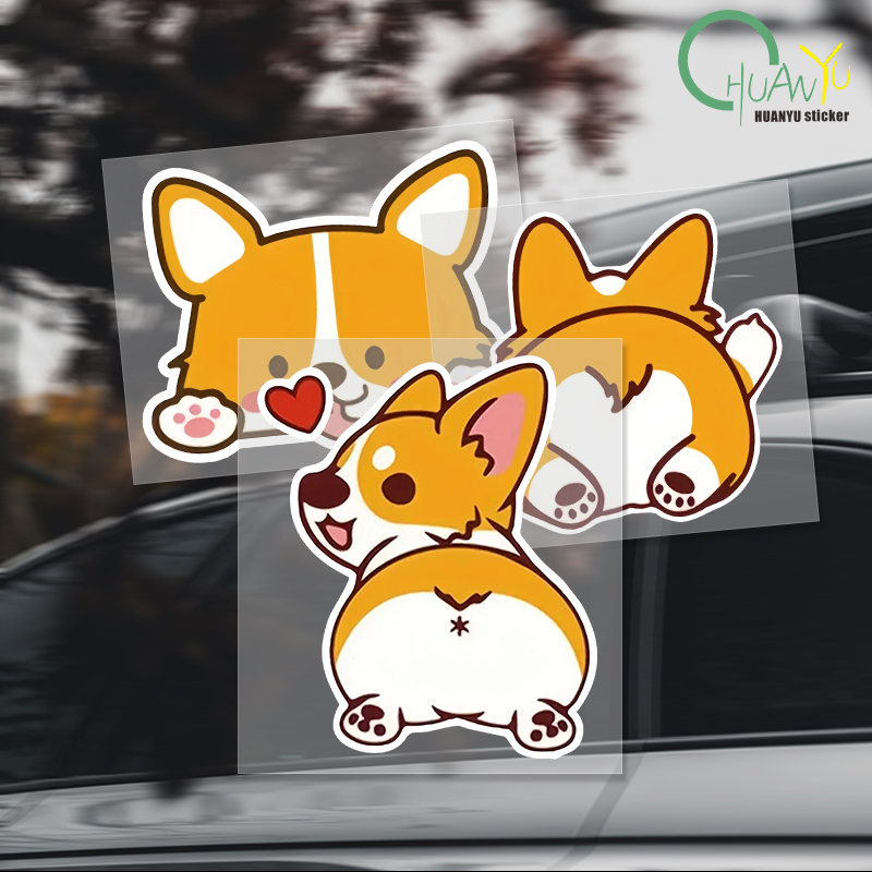 Auto Cartoon Auto Sticker Corg - Motorcycle Gear Rain recensie en prijs